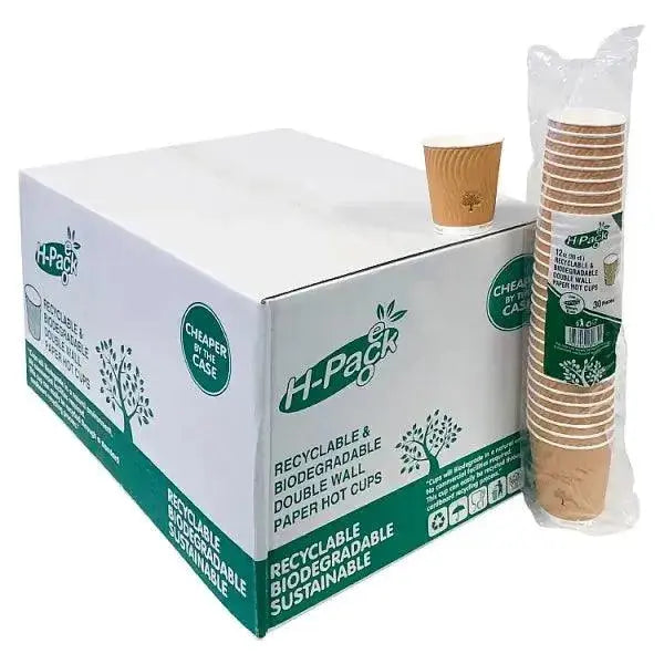 12oz Eco DoubleWall Kraft Paper Cup  Adomoo