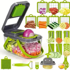 16/25 in 1 Multifunctional Vegetable Chopper Handle Food Grate Food Chopper Vegetable Slicer Dicer Cut Kitchen Items cocina tool  Adomoo