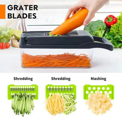 16/25 in 1 Multifunctional Vegetable Chopper Handle Food Grate Food Chopper Vegetable Slicer Dicer Cut Kitchen Items cocina tool  Adomoo