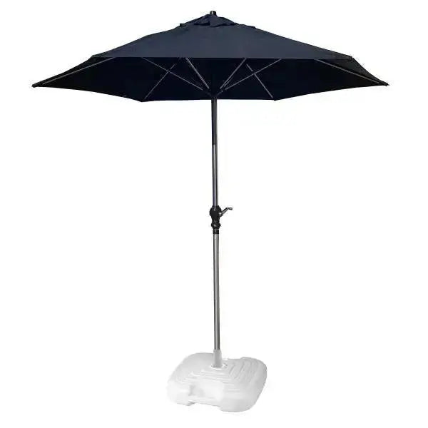 2.1m Parasol In Black with Resol Base - Pack of Two  Adomoo