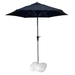 2.1m Parasol In Black with Resol Base - Pack of Two  Adomoo