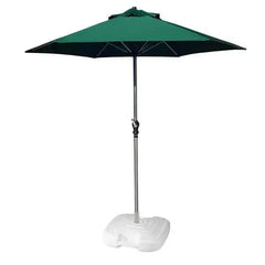 2.1m Parasol In Green with Resol Base - Pack of Two  Adomoo