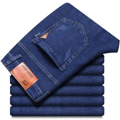 Men's Business Jeans – Classic Stretch Denim Trousers  Adomoo
