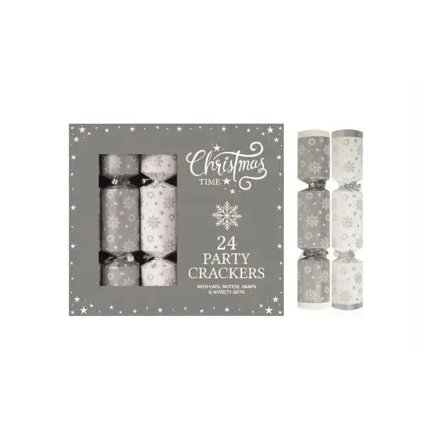 24 x 9" Mini Silver Stars Cracker Party Box  Adomoo