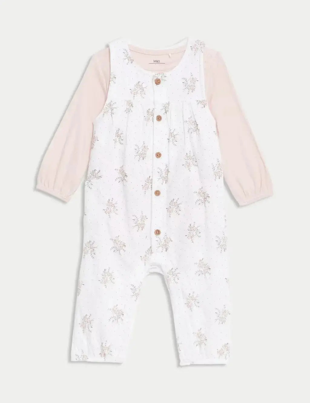 2pc Pure Cotton Floral Outfit (7lbs - 1 Yrs)  Adomoo