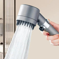 3 Modes High Pressure Portable , Filter, Rainfall Faucet Showerhead  Adomoo