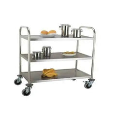 3 Tier Stainless Steel Trolley Round Tube  Adomoo