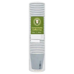 30 Compostable Coffee Cup 12oz  Adomoo