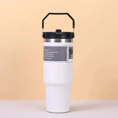 30oz Stainless Steel Thermos Mug with Tritan Lid & Handle – Double-Layer Vacuum Insulated for Hot & Cold Drinks  Adomoo