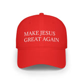 Make Jesus Great Again Low Profile Baseball Cap - Faith-Inspired Fashion Adomoo