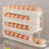 4 Layers Automatic Rolling Egg Holder Rack Fridge Egg Storage Box  Adomoo