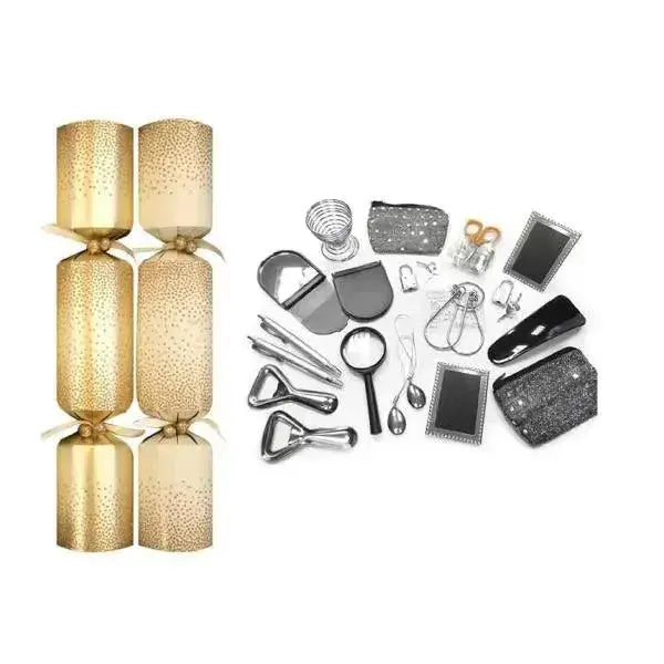 50 x 13.5" Deluxe Gold Glitter Catering Cracker  Adomoo