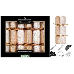 6 x 13.5" Deluxe Gold Glitter Leaf Crackers  Adomoo