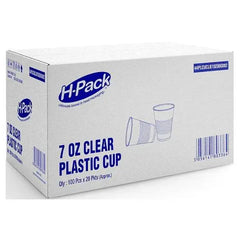 7oz Plastic Water Cups (Clear) (20 x 100 Pcs)  Adomoo