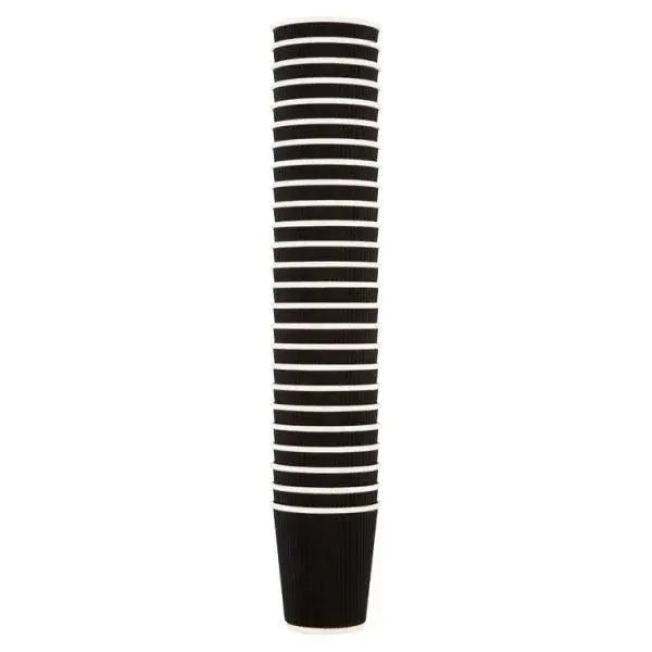 8oz Ripple Coffee Cup (Black)  Adomoo
