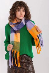 AT long colorful plaid scarf Adomoo