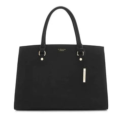 Aricia Black Vegan Laptop Bag  Adomoo