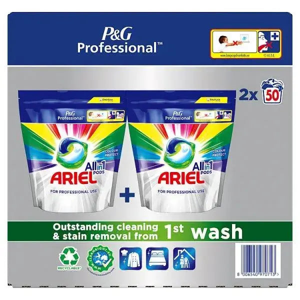Ariel Professional Allin1 Pods Washing Capsules Colour, 100 washes  Adomoo