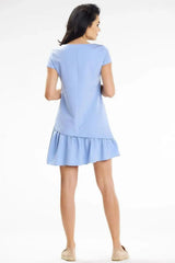 Awama Short-Sleeve Mini Daydress  Adomoo