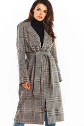 Awama double collar, tied coat  Adomoo