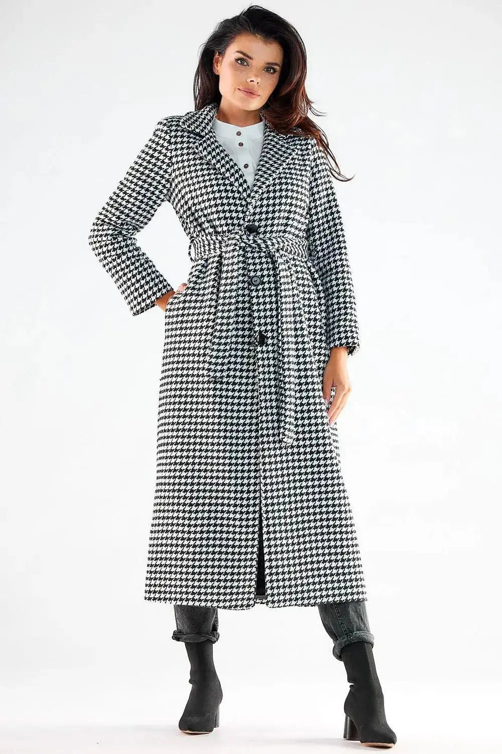 Awama pleasant, warm fabric maxi length coat  Adomoo