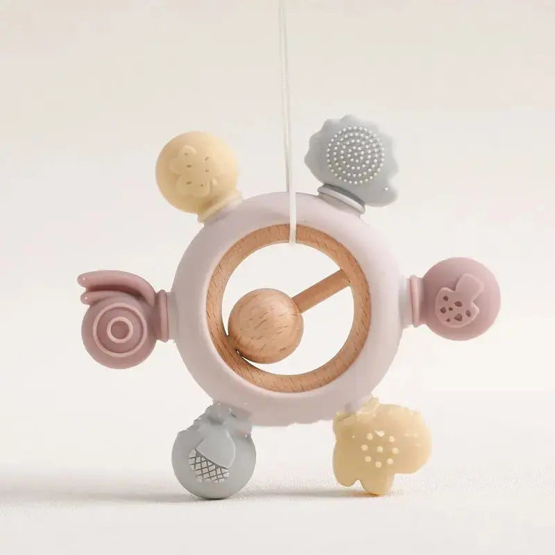 Baby's Molars Prevent Hand Sucking Silicone Yaoyaole Tableware Soothing Rattle Toys  Adomoo