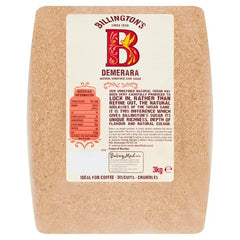 Billington's Demerara Natural Unrefined Cane Sugar 3kg Adomoo