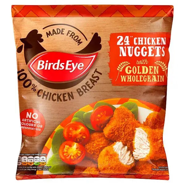 Birds Eye 24 Wholegrain Breaded Chicken Nuggets 379g  Adomoo