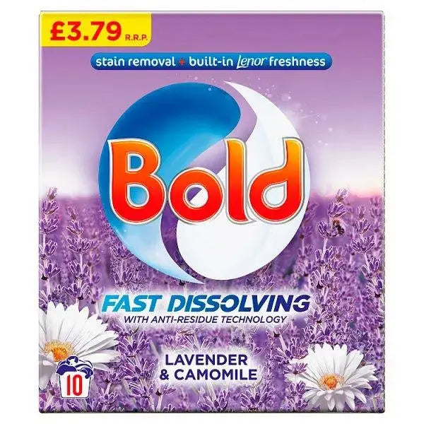 Bold Washing Powder 650g, 10 Washes, Lavender & Camomile (Case of 6)  Adomoo