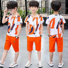 Boys Summer Clothing Set – Cotton Shirt & Shorts Suit for 4-14 Years  Adomoo