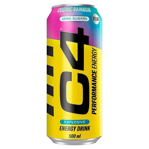 C4 Performance Energy Cosmic Rainbow Energy Drink 500ml (Case of 12)  Adomoo