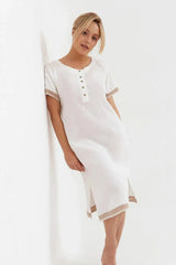 Cana natural cotton fibers womens nightgown  Adomoo