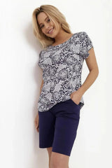 Cana short-sleeve blouse and shorts womens pajama  Adomoo