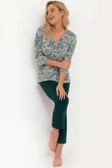 Cana soft-airy fabric pants and blouse womens pajama  Adomoo