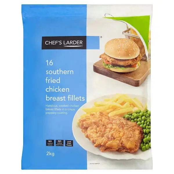 Chef's Larder 16 Southern Fried Chicken Breast Fillets 2kg  Adomoo