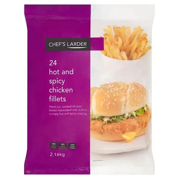 Chef's Larder 24 Hot and Spicy Chicken Fillets 2.16kg  Adomoo