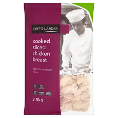 Chef's Larder Cooked Sliced Chicken Breast 2.5kg  Adomoo