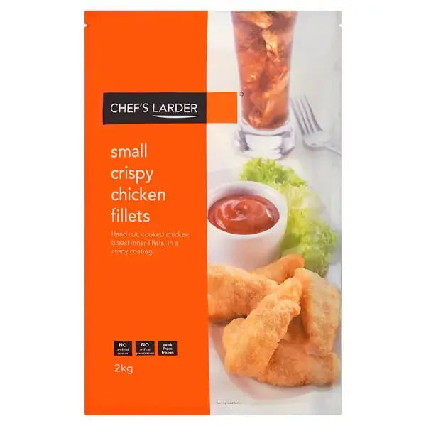 Chef's Larder Small Crispy Chicken Fillets 2kg  Adomoo