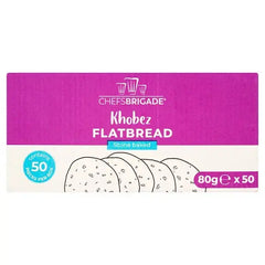 Chefs Brigade Stone Baked Khobez Flatbread (50 x 80g) 4kg  Adomoo