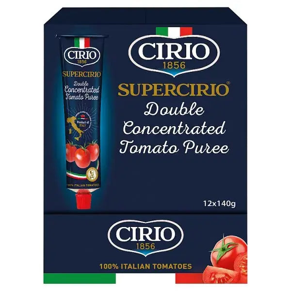Cirio Supercirio Double Concentrated Tomato Puree 140g (Case of 12)  Adomoo