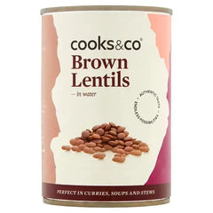Cooks & Co Brown Lentils in Water 400g (Case of 12) Adomoo