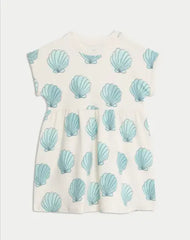 Cotton Rich Printed T-Shirt Dress (2-8 Yrs)  Adomoo