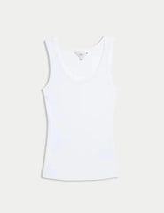 Cotton Rich Ribbed Slim Fit Vest Top  Adomoo