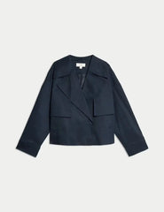 Cotton Rich Short Trench Coat  Adomoo