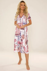 De Lafense high-quality patterned viscose nightgown Adomoo