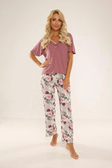 De Lafense two-piece high-quality viscose pajamas  Adomoo