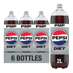 Diet Pepsi Cola Bottle PMP 2L (Case of 6)  Adomoo