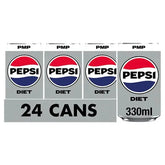 Diet Pepsi Cola Can PMP 330ml (Case of 24)  Adomoo