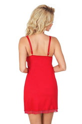 Donna hot red or velvety black nightgown Adomoo