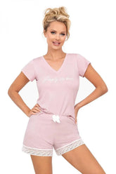 Donna soft short-sleeved blouse pajamas  Adomoo